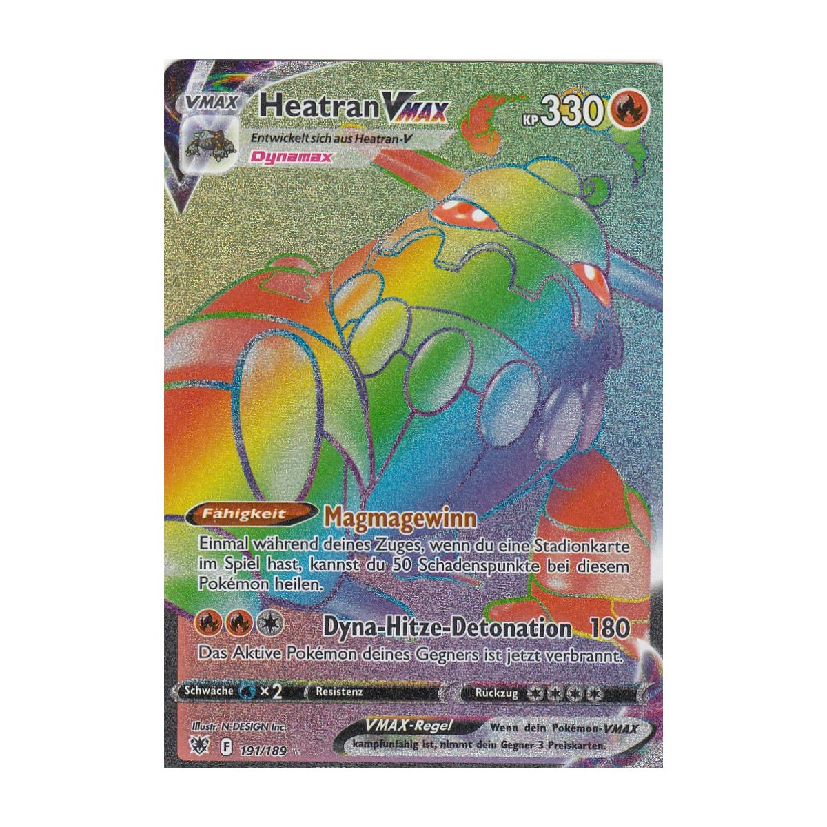 Heatran VMAX 191 189 RAINBOW Astralglanz Pokemon Karte Kaufen