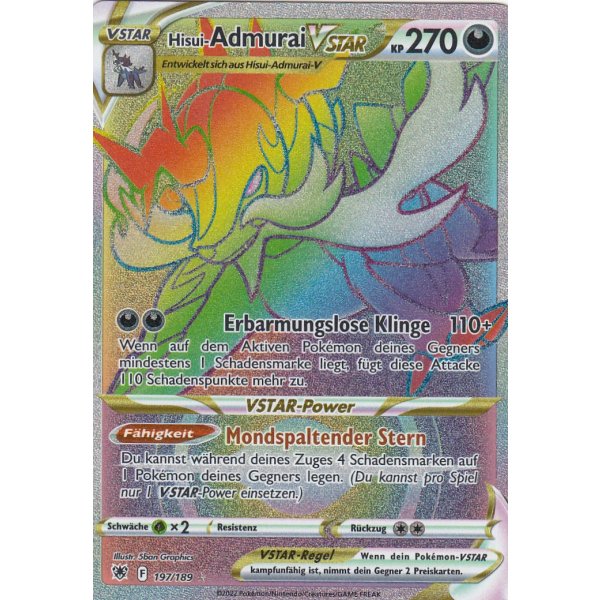 Hisui-Admurai-VSTAR 197/189 RAINBOW
