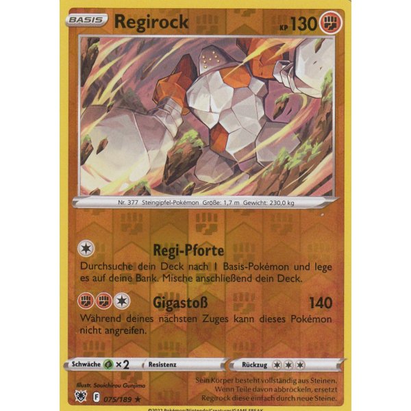 Regirock 075/189 REVERSE HOLO