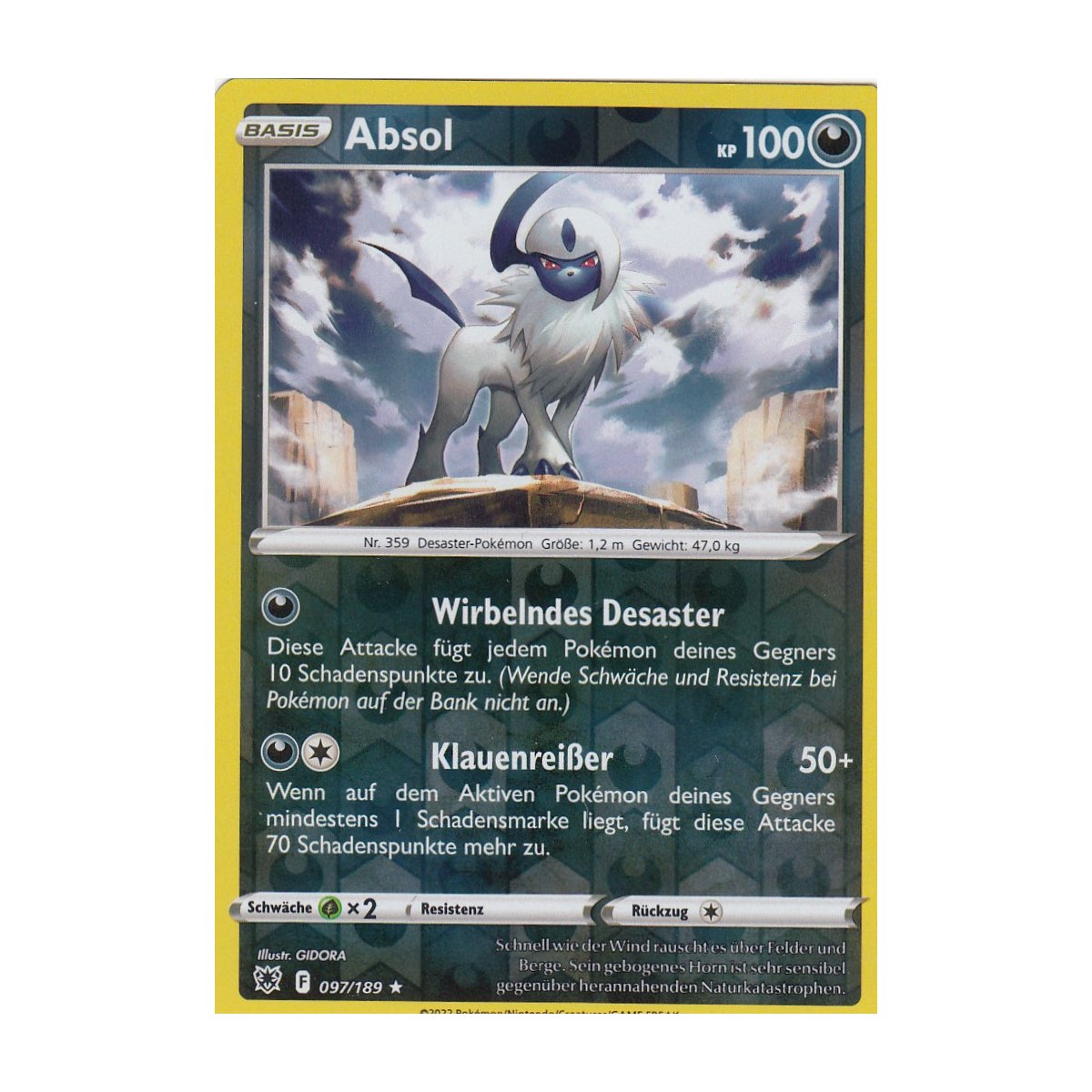 Absol 097/189 HOLO REVERSE HOLO Astralglanz Pokemon Karte kaufen