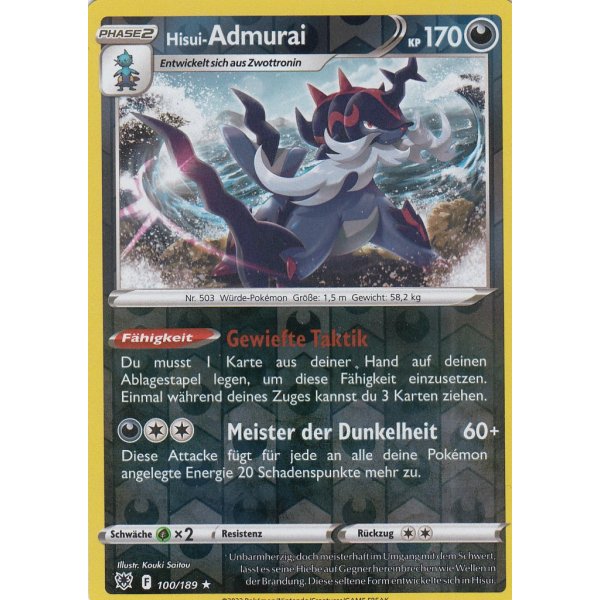 Hisui-Admurai 100/189 HOLO REVERSE HOLO