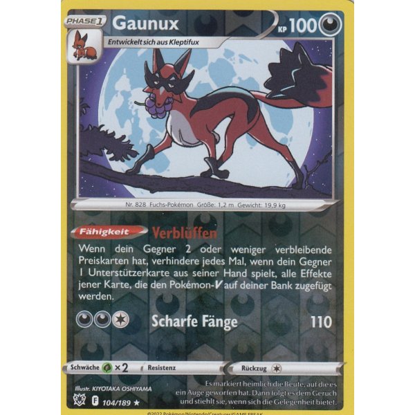 Gaunux 104/189 REVERSE HOLO