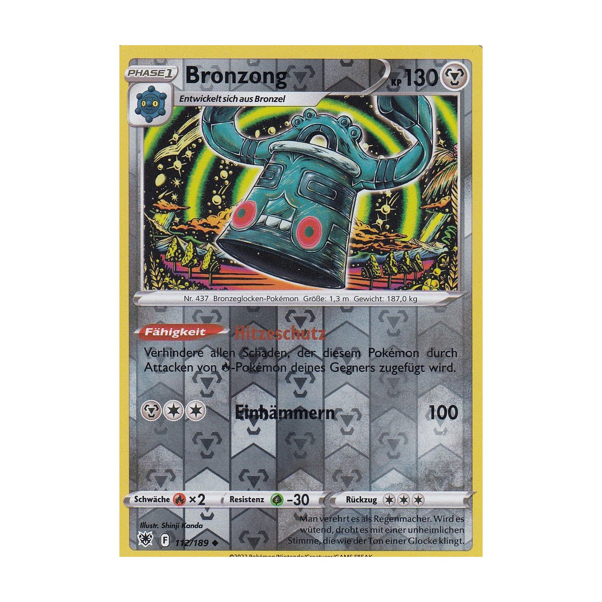 Bronzong 112/189 REVERSE HOLO Astralglanz Pokemon Karte kaufen