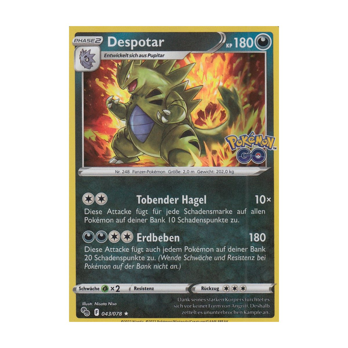 Despotar 043/078 HOLO Pokemon GO Pokemon Karte günstig kaufen