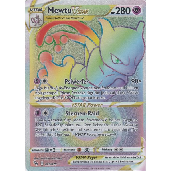 Mewtu-VSTAR 079/078 RAINBOW