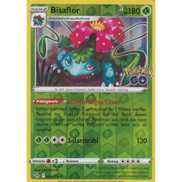 Bisaflor 003/078 HOLO REVERSE HOLO