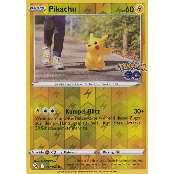 Pikachu 027/078 REVERSE HOLO