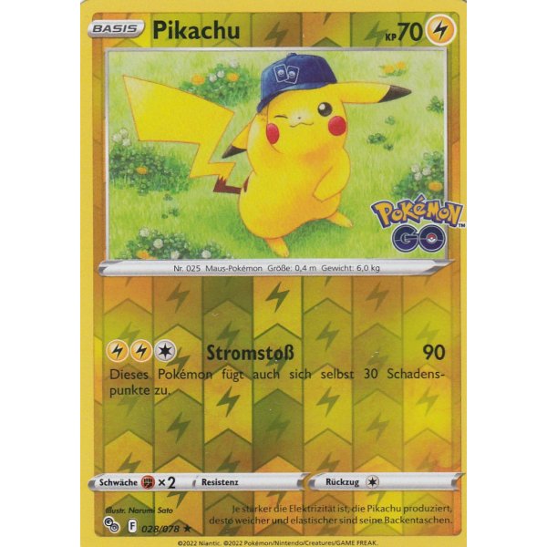 Pikachu 028/078 REVERSE HOLO