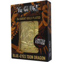Yu-Gi-Oh! 24 Karat Gold plattierte Metallplatte Blue Eyes Toon Dragon *LIMITIERTE EDITION*