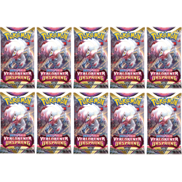 Schwert &amp; Schild 10x Verlorener Ursprung Booster (deutsch)