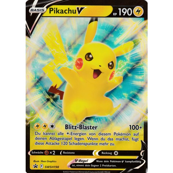 Pikachu V SWSH198 PROMO XXL OVERSIZED/&Uuml;BERGRO&szlig;
