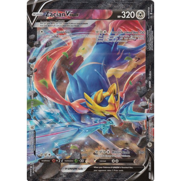 Zacian V-Union SWSH PROMO XXL OVERSIZED/&Uuml;BERGRO&szlig; Englisch