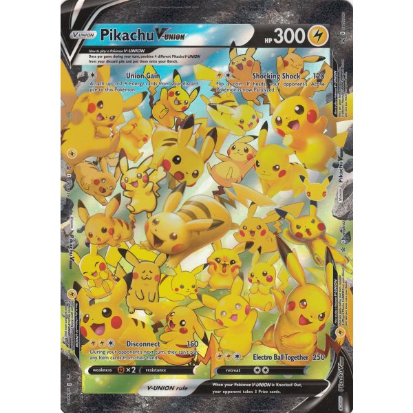 Pikachu V-Union Celebrations SWSH PROMO XXL OVERSIZED/&Uuml;BERGRO&szlig; Englisch