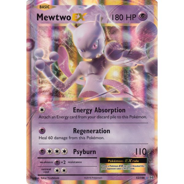 Mewtwo EX XY Evolutions PROMO XXL OVERSIZED/&Uuml;BERGRO&szlig; Englisch