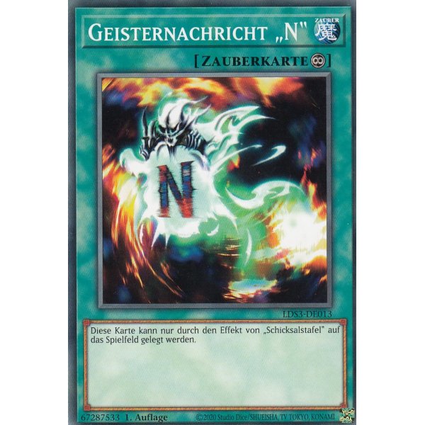 Geisternachricht &quot;N&quot; LDS3-DE013