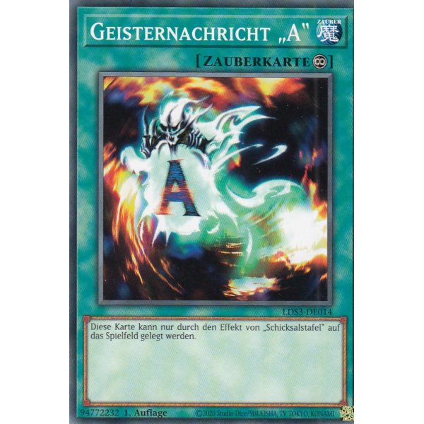 Geisternachricht &quot;A&quot; LDS3-DE014