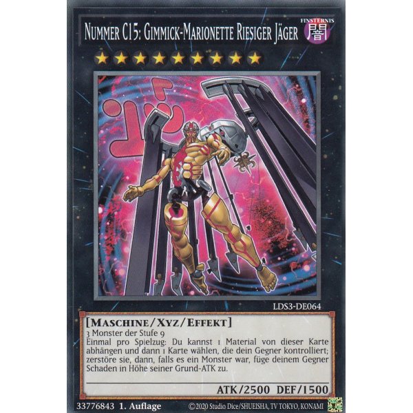 Nummer C15: Gimmick-Marionette Riesiger J&auml;ger LDS3-DE064