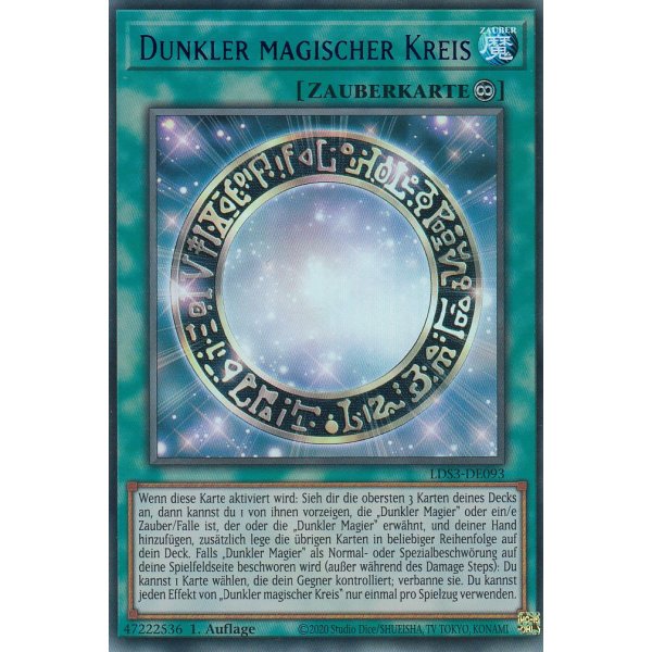 Dunkler magischer Kreis LDS3-DE093-blau