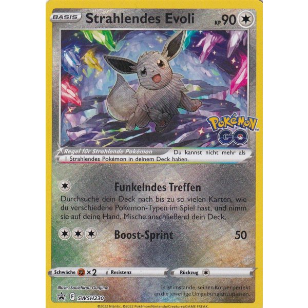 Strahlendes Evoli SWSH230 Pokemon Go