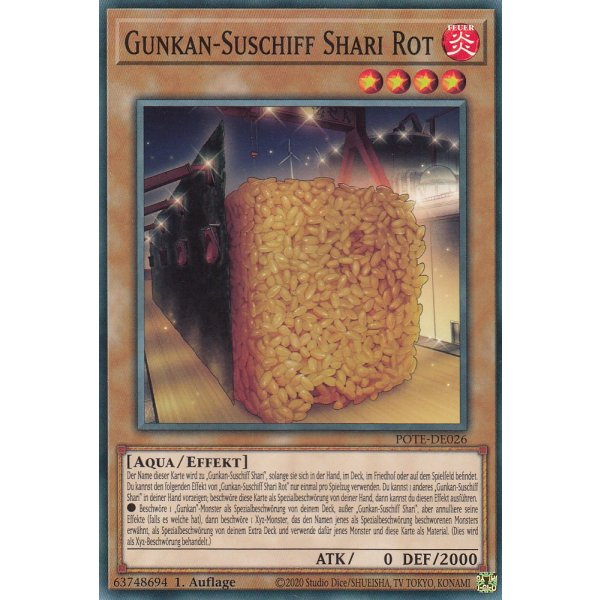 Gunkan-Suschiff Shari Rot POTE-DE026