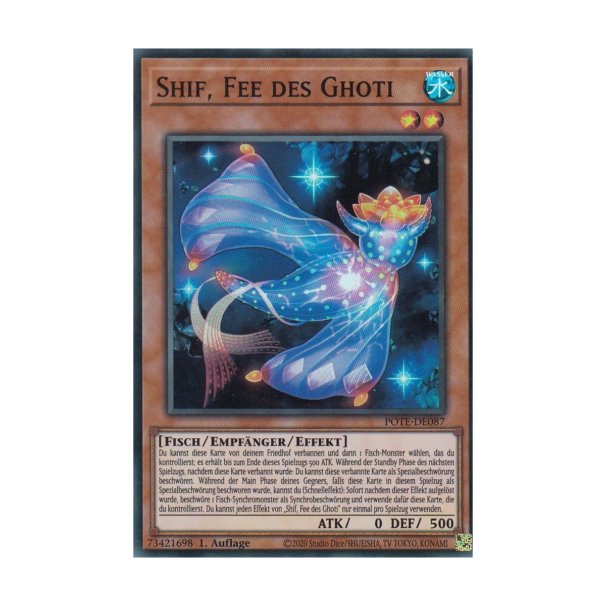 1st Edition Yu-Gi-Oh! Card  Shif, Fairy Of The Ghoti (POTE-EN087) Super  Rare 1st Edition Yugioh Card