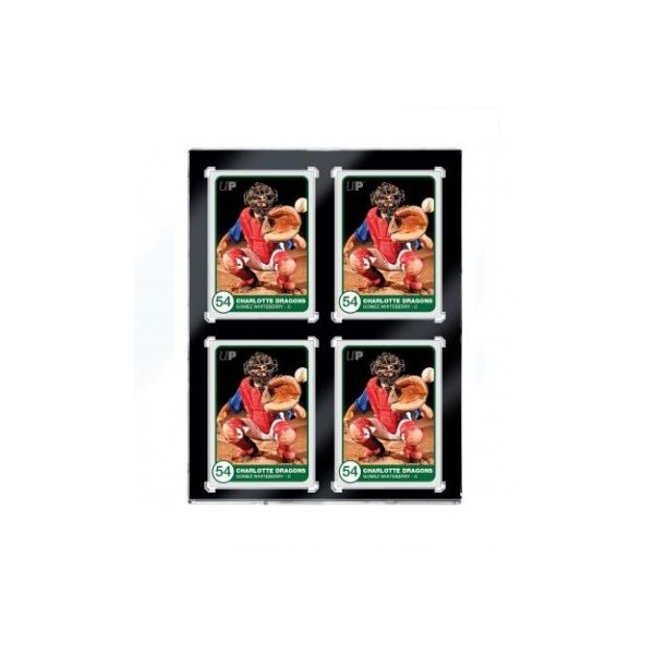 Ultra Pro 4-Card Black Border One Touch Magnetic Holder (F&uuml;r 4 Karten)