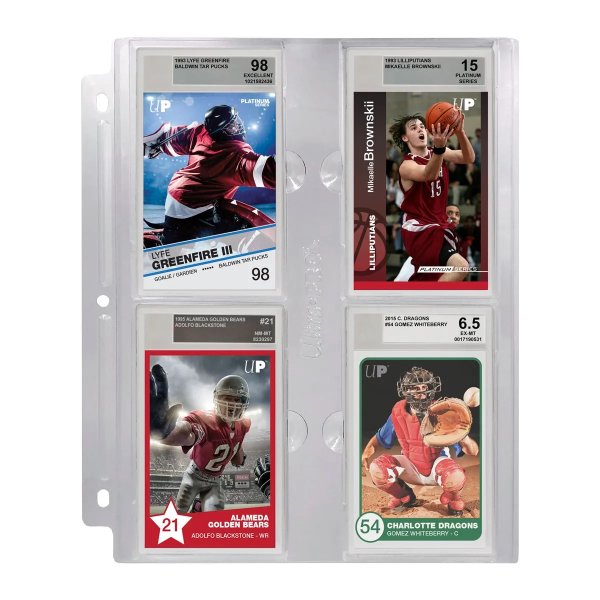 Ultra Pro 4-Pocket Page f&uuml;r Beckett Graded Slabs / Cases