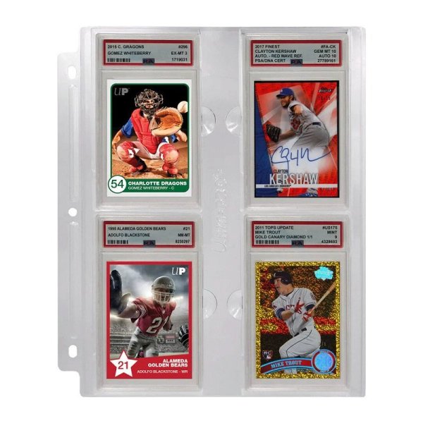 Ultra Pro 4-Pocket Page f&uuml;r PSA Graded Slabs / Cases