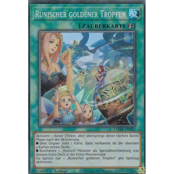 Runischer goldener Tropfen TAMA-DE035