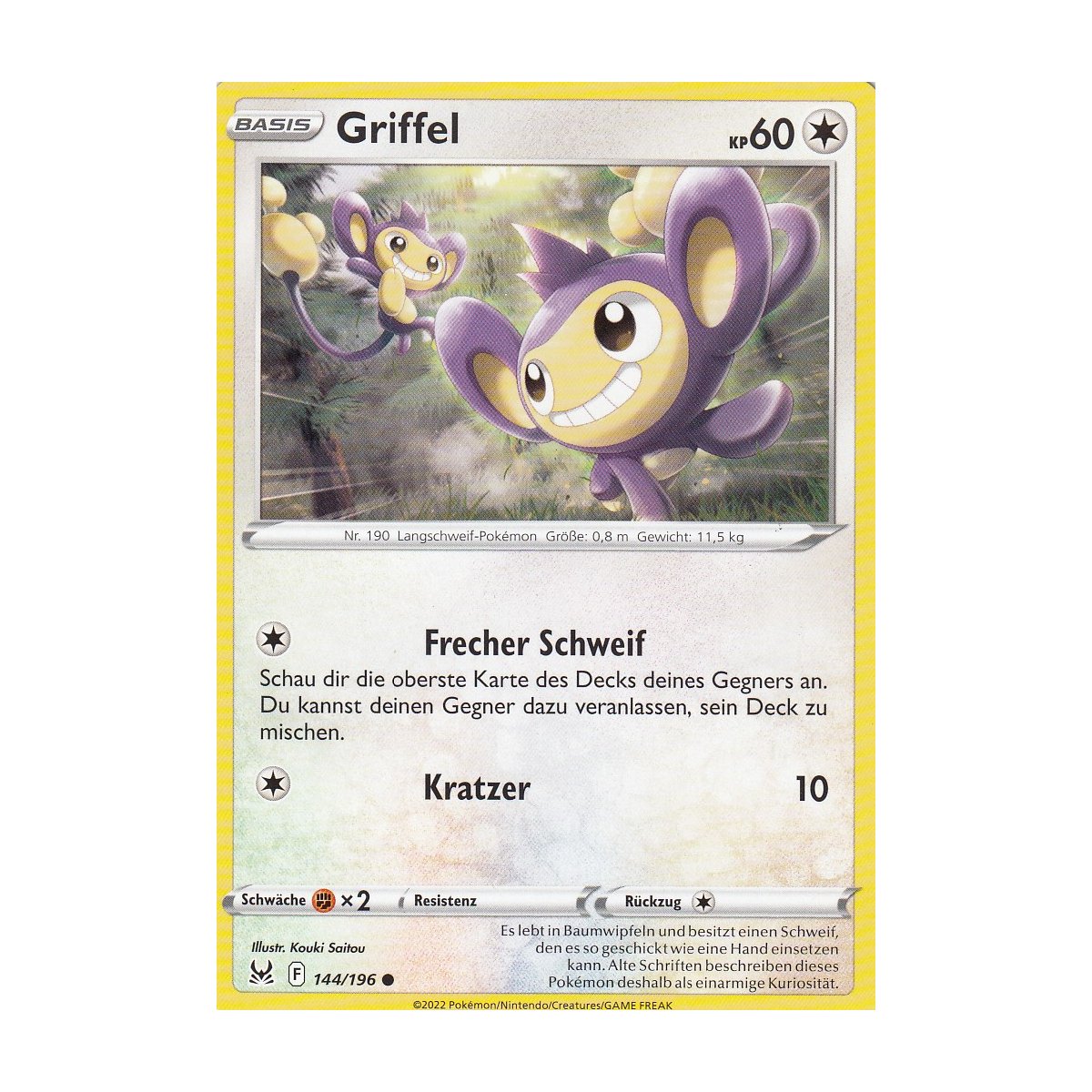 Griffel 144/196 Verlorener Ursprung Pokemon Karte günstig kaufen
