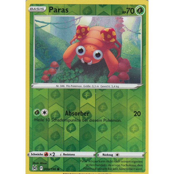 Paras 004/196 REVERSE HOLO