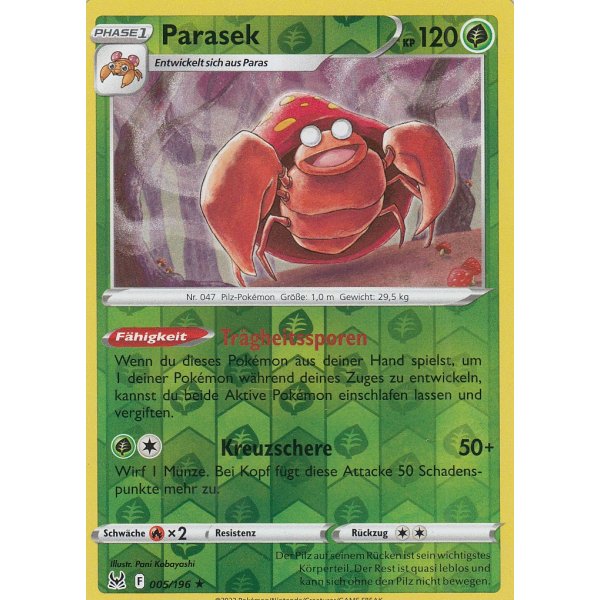 Parasek 005/196 REVERSE HOLO