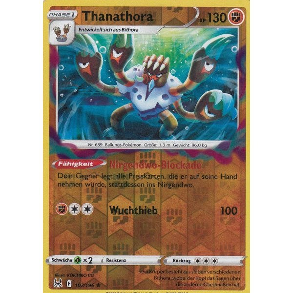 Thanathora 107/196 HOLO REVERSE HOLO