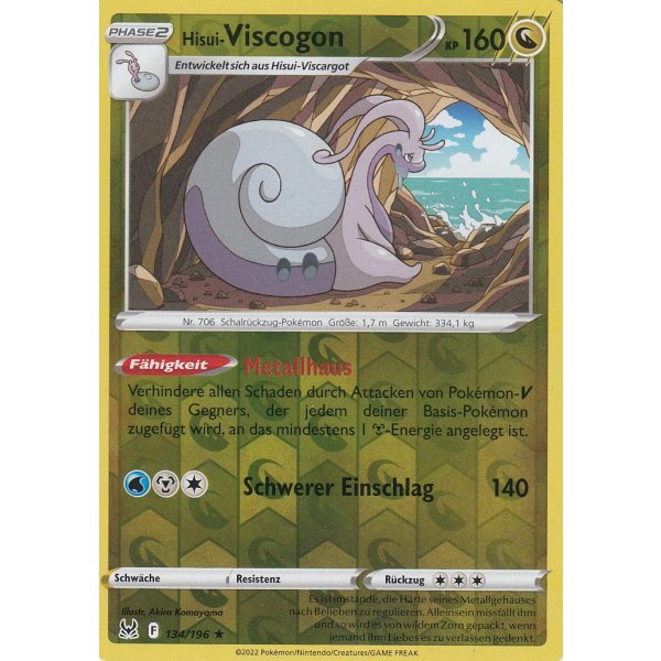 Hisui-Viscogon 134/196 HOLO REVERSE HOLO