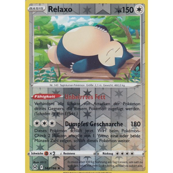 Relaxo 143/196 HOLO REVERSE HOLO