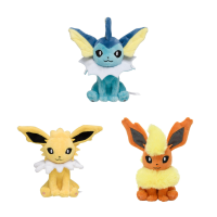 Alle 3 Pokemon Fit Kuscheltiere - Aquana, Blitza & Flamara