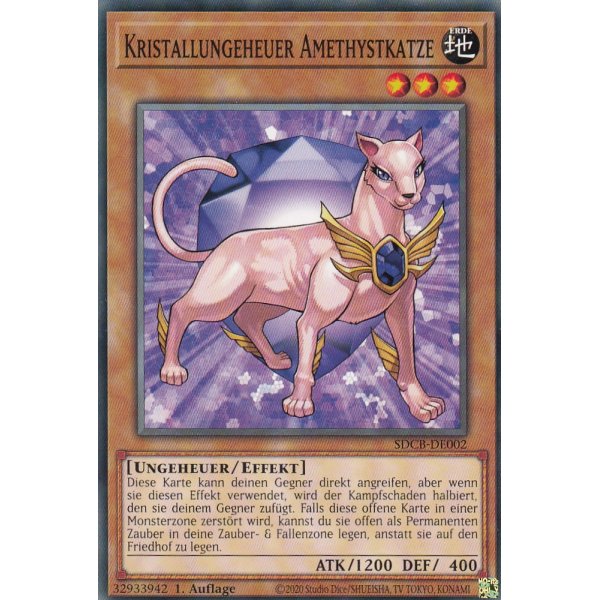 Kristallungeheuer Amethystkatze SDCB-DE002