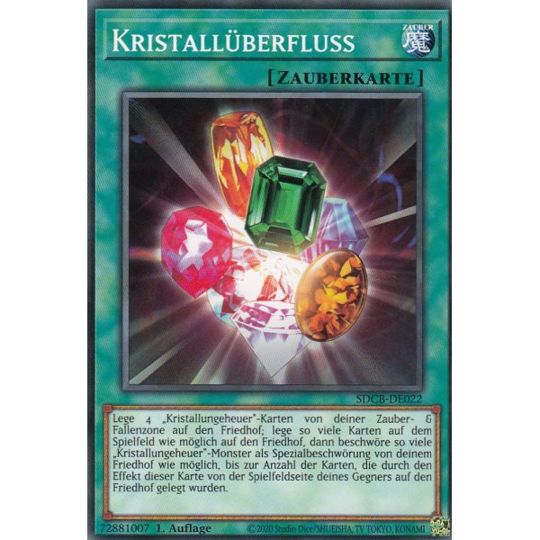 Kristall&uuml;berfluss SDCB-DE022
