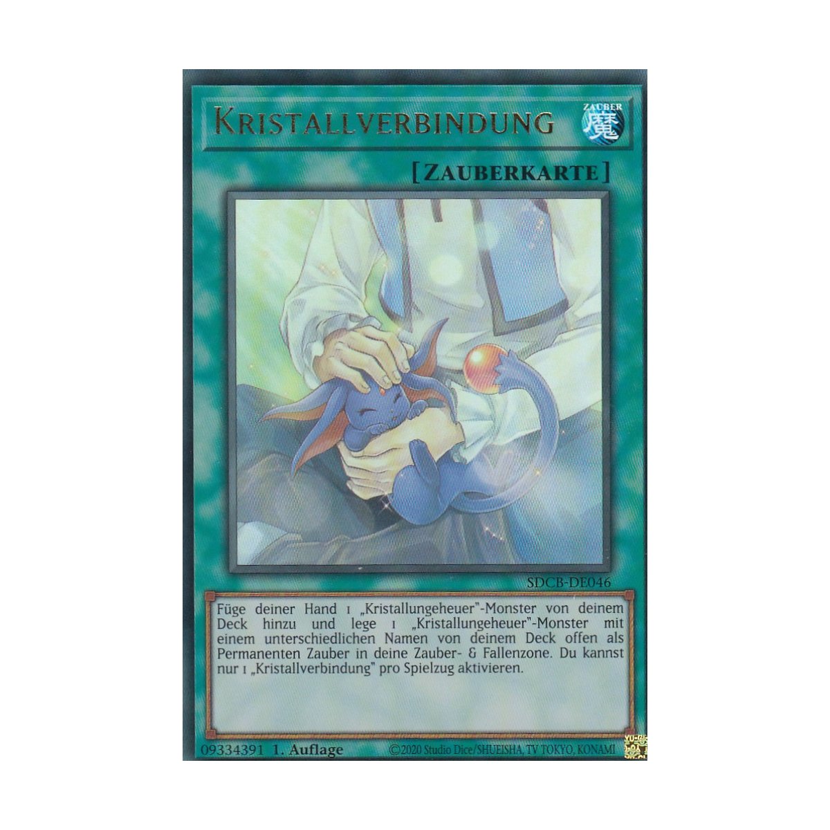 Yu-Gi-Oh! Kristallverbindung – Ultra Rare, Deutsch, 1. Auflage, Mit Toploader