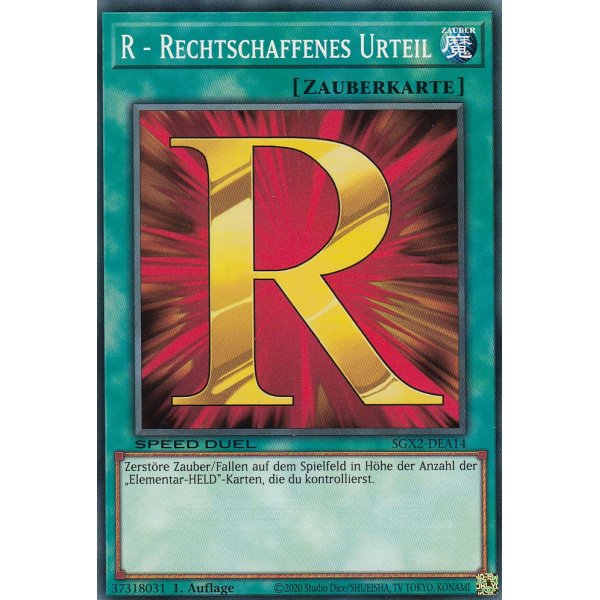 R - Rechtschaffenes Urteil SGX2-DEA14