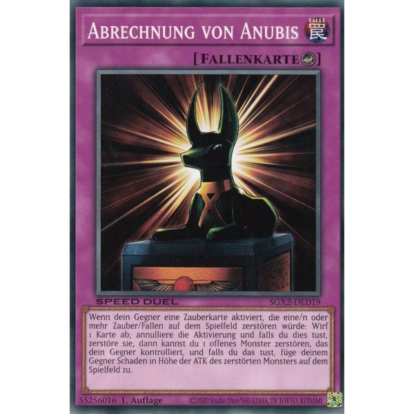 Abrechnung von Anubis SGX2-DED19