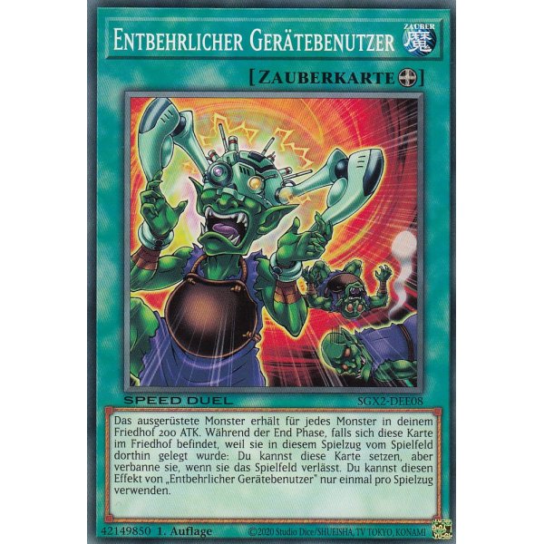 Entbehrlicher Ger&auml;tebenutzer SGX2-DEE08