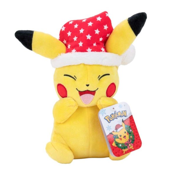 Pikachu Holiday Weihnachts-Pl&uuml;schfigur 20 cm - Pokemon Kuscheltier