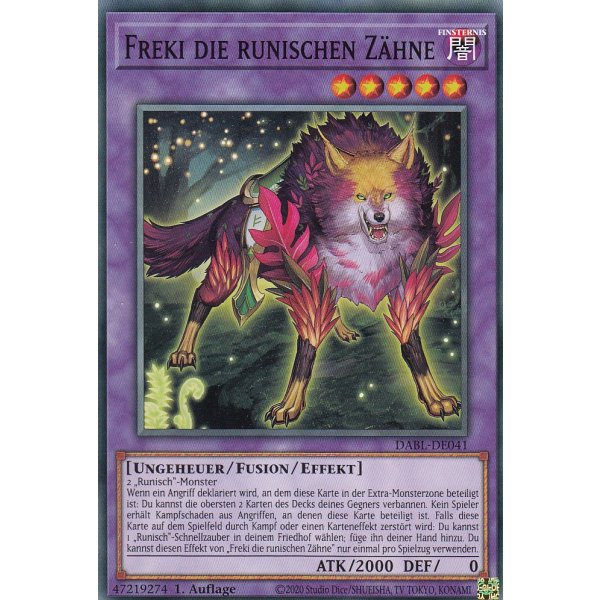 Freki die runischen Z&auml;hne DABL-DE041