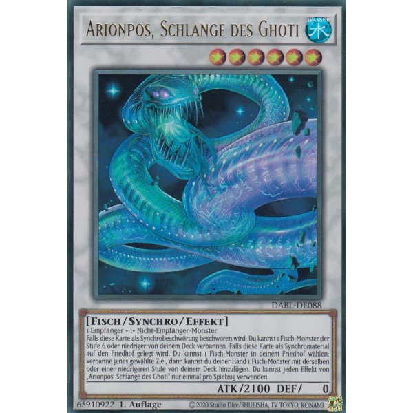 Arionpos, Schlange des Ghoti DABL-DE088