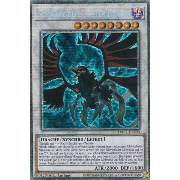 Schwarz gefl&uuml;gelter Drache (Starlight Rare) DABL-DE100-Starlight-Rare