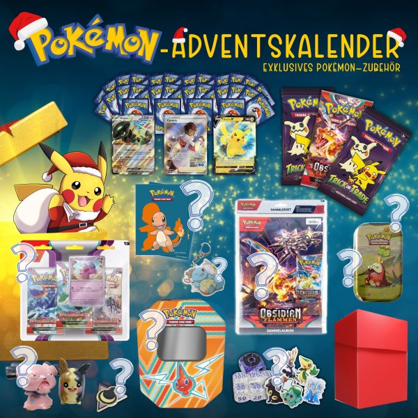 Pokemon Adventskalender 2023 - tolle Produkte zum Bef&uuml;llen eines Adventskalenders oder zum verschenken