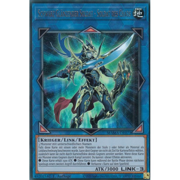 Schwarz Gl&auml;nzender Soldat - Soldat des Chaos MAMA-DE073