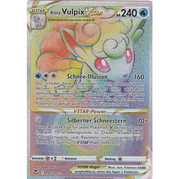 Alola-Vulpix-VSTAR 197/195 RAINBOW