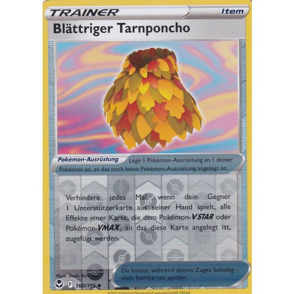 Bl&auml;ttriger Tarnponcho 160/195 REVERSE HOLO